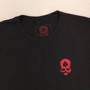 Zero Foxtrot Better Dead Than Red Crew Neck Graphic T-Shirt Mens Size L Black